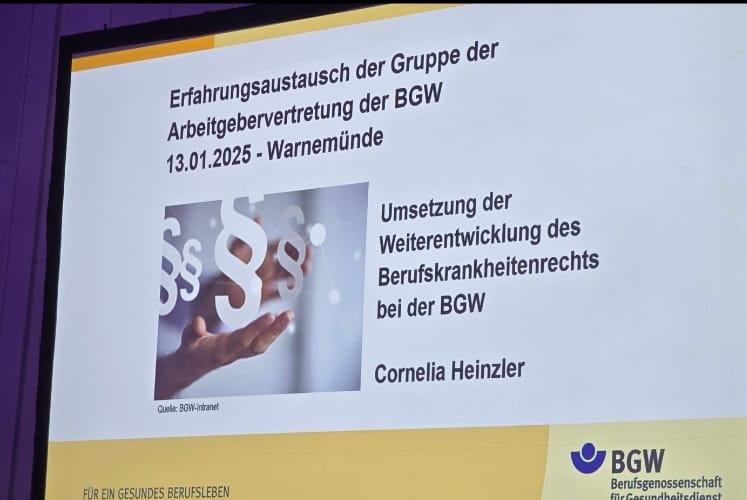 Vorsitzender André Laufer bei der Berufsgenossenschaft BGW